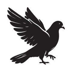 dove bird silhouette vector