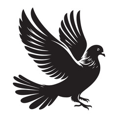 Obraz premium dove bird silhouette vector