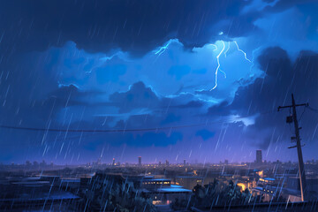 storm over the city