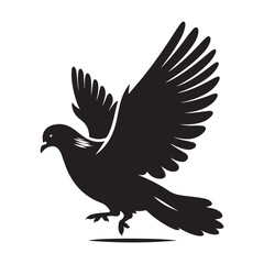 dove bird silhouette vector