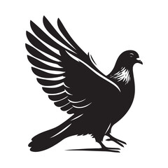 Fototapeta premium dove bird silhouette vector