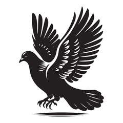 dove bird silhouette vector