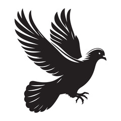 Obraz premium dove bird silhouette vector