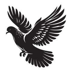 Obraz premium dove bird silhouette vector