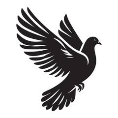 dove bird silhouette vector