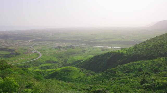 Road Top View from Wadi Darbat  at salalah (Dhofar)