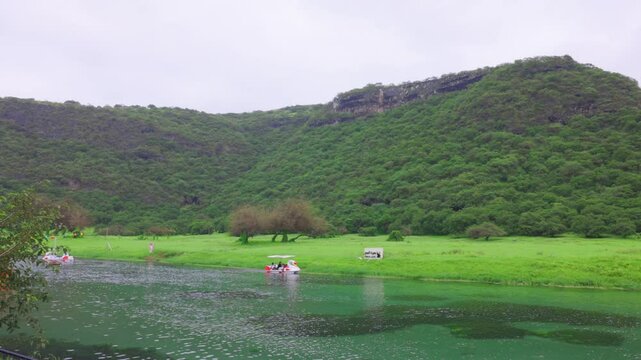Boating at Wadi Darbat Salalah, Oman