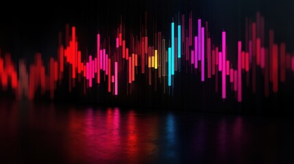 Dynamic Stock Market Trends - 3D Illustration of Fluctuating Graphs and Financial Statistics