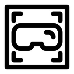 aspect ratio, scaling, screen ratio, virtual reality, ratio, vr outline icon
