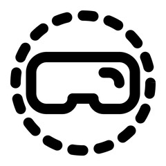 metaverse, virtual reality, glasses, vr glasses, virtualization, immersive, immersion outline icon