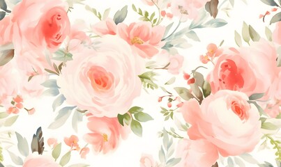 watercolor rose ,Generative AI