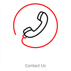 Contact Us And Service Icon Concept