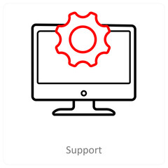 Support And Service Icon Concept