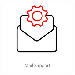 Mail Support And Service Icon Concept