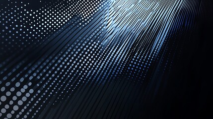 Abstract Pattern of Lines and Circles in Blue and Black