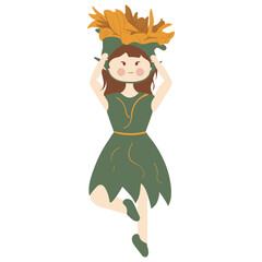 Girl With Flowers Costume Character