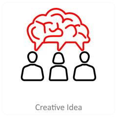 Creative idea and innovative icon concept