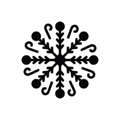 Black solid icon for winter