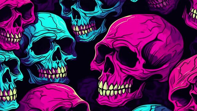 pattern with skulls