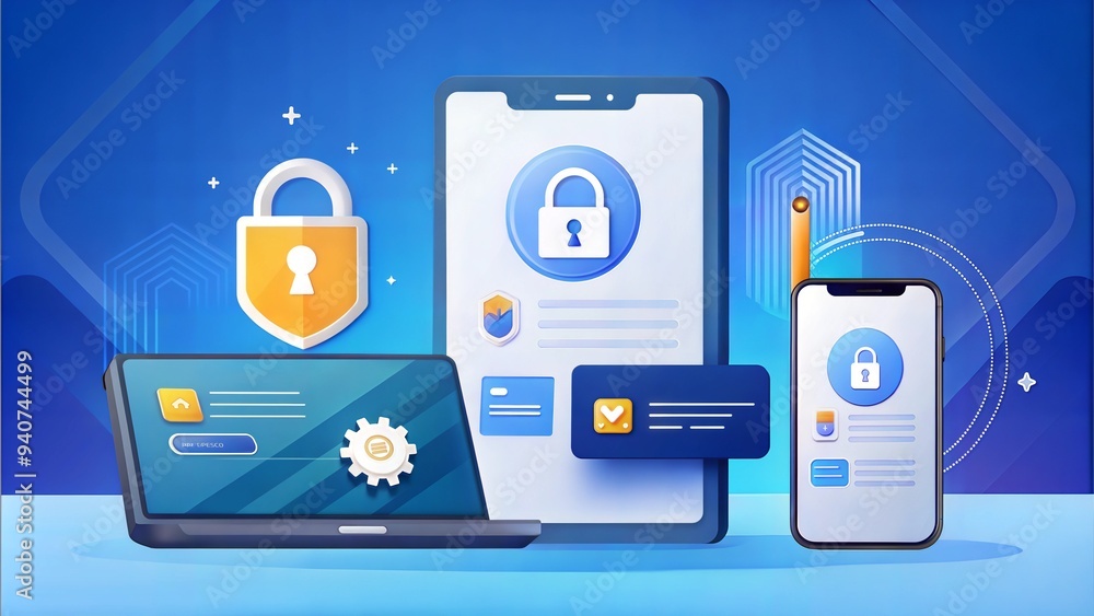 Poster cyber security of two factor authentication to defend against phishing