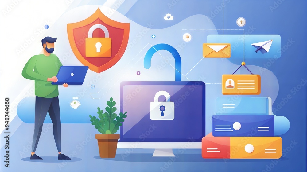 Poster cyber security of security awareness programs to mitigate identity