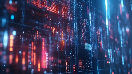 A multi-exposure image of a technology hologram captures the essence of big data.