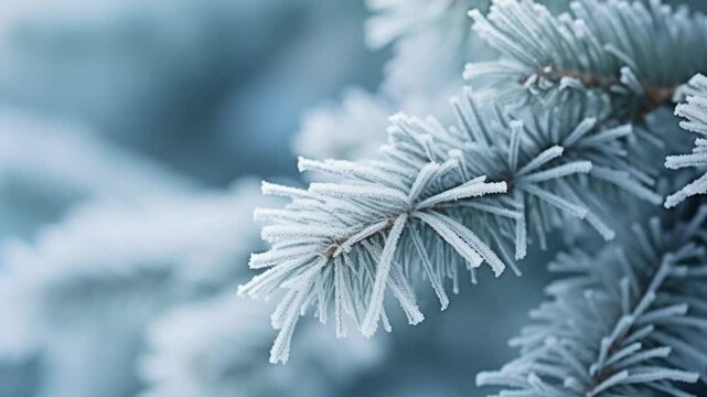 frost on branches of a tree