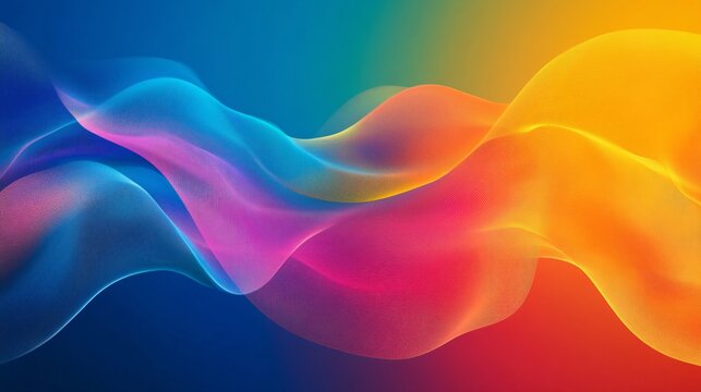 A colorful abstract background featuring a vivid gradient mesh in various shades, creating a smooth