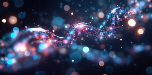 Fototapeta premium biology and taxonomy using holographic data, showcasing intricate biochemistry pathways.