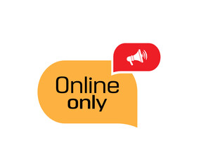 online only on white background