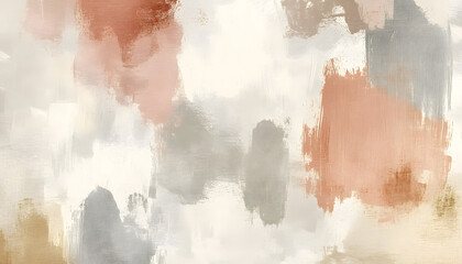 Fototapeta premium Random brush strokes in muted colors on a plain background, offering an artistic yet minimalist vibe