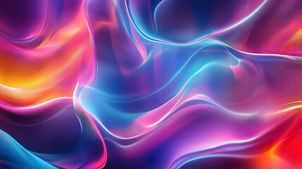 Fototapeta premium Futuristic and dynamic, a colorful abstract background with abstract digital waves in vibrant colors