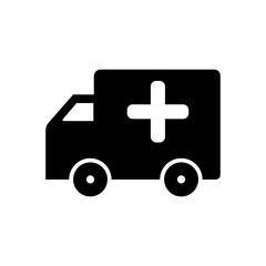 Obraz premium Ambulance icon, side view 