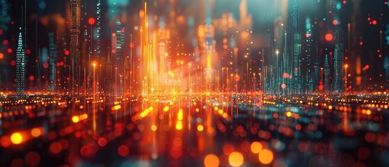 Fototapeta premium Digitalization blur technology business illustration transformation optimization