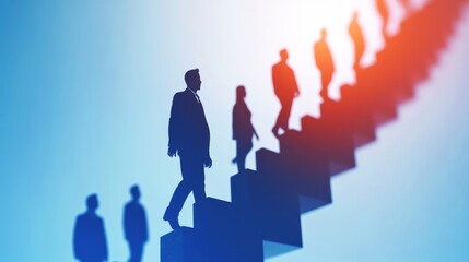 A business team with leader