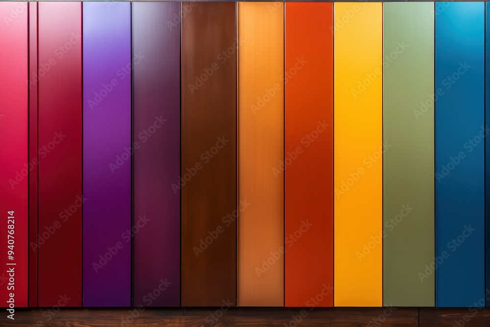 Poster spectrum of colors: a vibrant and modern abstract composition featuring vertical stripes of various 
