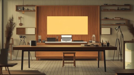 The interior of a working desk.