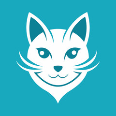 spy cat, cat face logo, cat face icon, vector art