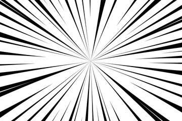 Obraz premium Pop art motion rays, high speed comic book lines background. Comic zoom lines background. 