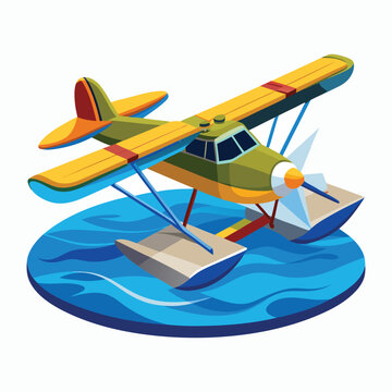 recommend clip art: vector seaplane illustration