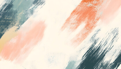 Naklejka premium Random brush strokes in muted colors on a plain background, offering an artistic yet minimalist vibe