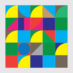 Obraz premium abstract colorful background, bauhaus