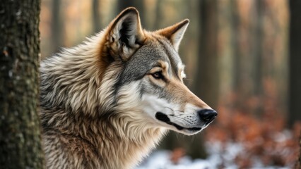 Obraz premium gray wolf canis lupus