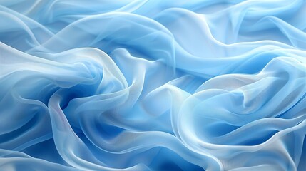 Obraz premium A close-up view of soft, flowing blue fabric with a delicate texture, creating a sense of movement and elegance.