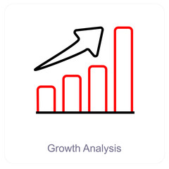 Graph Analysis and chart icon concept