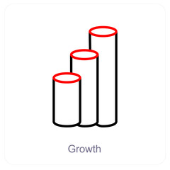 Growth and Analiticscareer icon concept