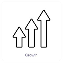 Growth and Analiticscareer icon concept