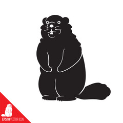 Marmot glyph icon vector