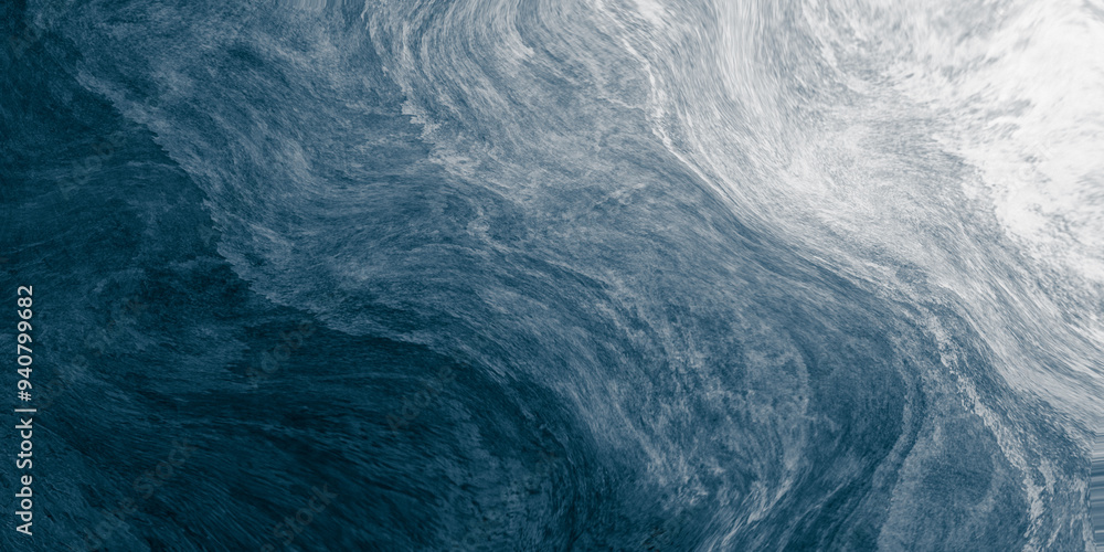 Poster abstract watercolor paint background by gradient deep blue color with liquid fluid grunge texture fo