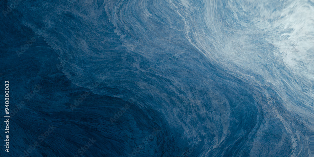 Poster abstract watercolor paint background by gradient deep blue color with liquid fluid grunge texture fo